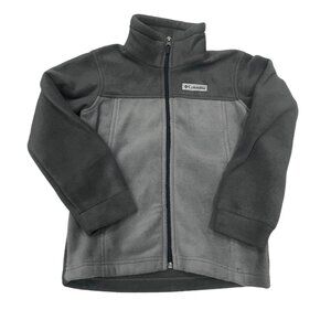 Columbia Boys Steens Mountain Fleece Jacket Size XS (6/7) City Grey Shark